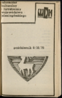Informator Kulturalny Województwa Jeleniogórskiego, 1978, nr 9