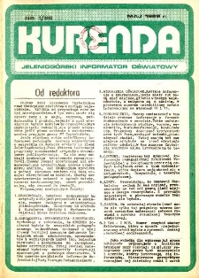 Kurenda : jeleniogórski informator oświatowy, 1986, nr 1 (1)