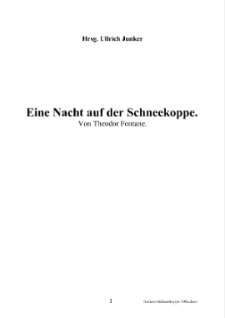 Eine Nacht auf der Schneekoppe [Dokument elektroniczny]