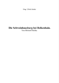 Die Schweinhausburg bei Bolkenhain [Dokument elektroniczny]