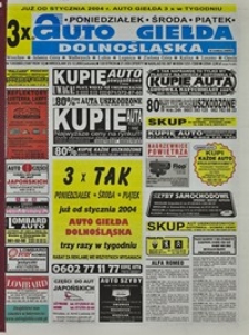 Auto Giełda Dolnośląska : regionalna gazeta ogłoszeniowa, 2003, nr 125 (1087) [23.12]