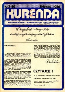 Kurenda : jeleniogórski informator oświatowy, 1986, nr 3 (3)