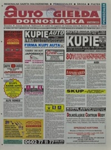 Auto Giełda Dolnośląska : regionalna gazeta ogłoszeniowa, 2004, nr 19 (1107) [16.02]