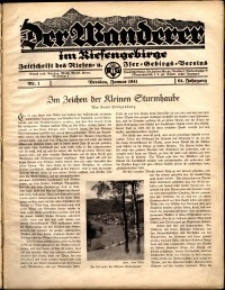 Der Wanderer im Riesengebirge, 1941, nr 1