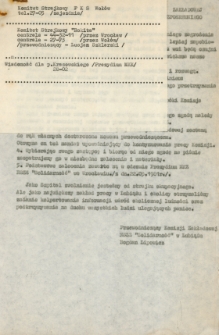 Instrukcja dla wszystkich członków komisji zakładowej NSZZ Solidarność na wypadek bezpośredniego zagrożenia - marzec 1981 [Dokument elektroniczny]