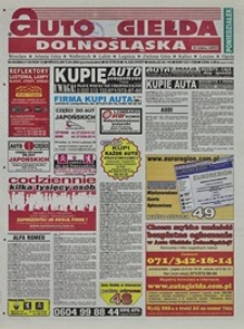 Auto Giełda Dolnośląska : regionalna gazeta ogłoszeniowa, 2004, nr 40 (1128) [5.04]