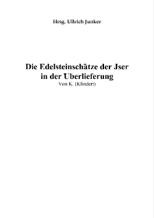 Die Edelsteinschätze der Jser in der Überlieferung [Dokument elektroniczny]