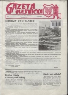 Gazeta Oleśnicka: dwutygodnik Ziemi Oleśnickiej, 1990, nr 1