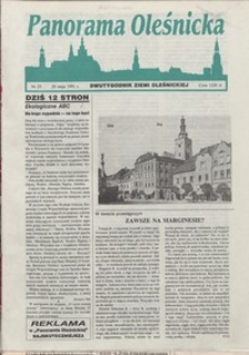 Panorama Oleśnicka: dwutygodnik Ziemi Oleśnickiej, 1991, nr 25