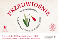 "Przedwiośnie" Narodowe Czytanie w Jeleniej Górze : 8 września 2018 r. [...] - ulotka [Dokument życia społecznego]