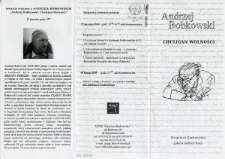 Andrzej Bobkowski - chuligan wolności - folder [Dokument życia społecznego]
