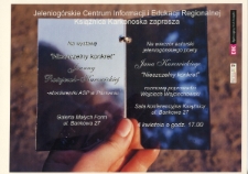 Nieszczelny konkret : wystawa malarstwa Joannay Ratajczak-Kurowickiej ; wieczór autorski jeleniogórskiego poety Jana Kurowickiego - plakat [Dokument życia społecznego]