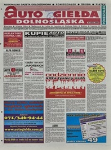 Auto Giełda Dolnośląska : regionalna gazeta ogłoszeniowa, 2004, nr 83 (1171) [19.07]