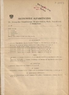 Skorowidz alfabetyczny do Dziennika Urzędowego Województwa Jeleniogórskiego za rok 1982, nr 1-10