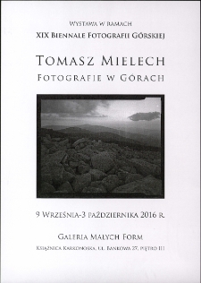 Tomasz Mielech "Fotografie w górach" - plakat [Dokument życia społecznego]