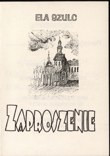 Szuflandia Eli : wernisaż prac Elżbiety Szulc - zaproszenie [Dokument życia społecznego]