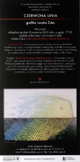 Czerwona linia : grafika Leszka Żuka - plakat [Dokument życia społecznego]