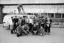 Wyprawa rowerowa niewidomych Oslo - Jelenia Góra - Rzym (fot. 1) [Dokument ikonograficzny]