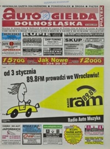 Auto Giełda Dolnośląska : regionalna gazeta ogłoszeniowa, 2005, nr 1 (1242) [7.01]