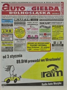 Auto Giełda Dolnośląska : regionalna gazeta ogłoszeniowa, 2005, nr 20 (1260) [18.02]