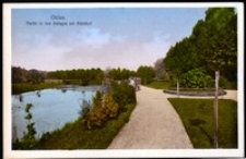 Ohlau - Partie in den Anlagen am Bahnhof [Dokument ikonograficzny]