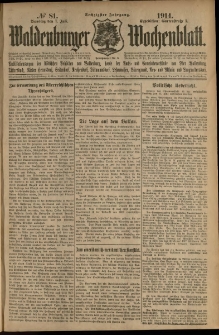 Waldenburger Wochenblatt, Jg. 60, 1914, nr 81