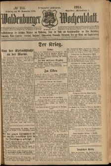 Waldenburger Wochenblatt, Jg. 60, 1914, nr 114