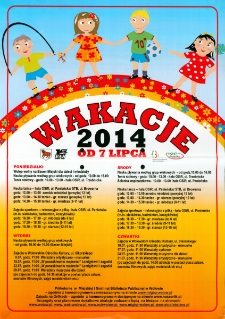 Wakacje 2014 - plakat [Dokument życia społecznego]