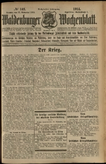 Waldenburger Wochenblatt, Jg. 60, 1914, nr 143