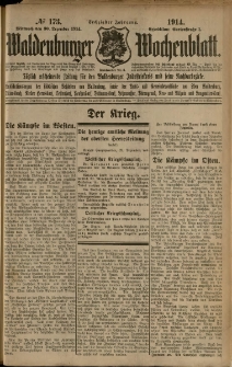 Waldenburger Wochenblatt, Jg. 60, 1914, nr 173