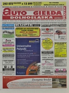 Auto Giełda Dolnośląska : regionalna gazeta ogłoszeniowa, 2005, nr 84 (1324) [22.07]