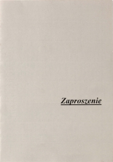 Solidarność w afiszu i plakacie 1980-1981 - zaproszenie [Dokument życia społecznego]