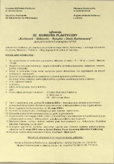 Krakonoš - Rũbezahl - Rzepiór : duch Karkonoszy : III konkurs plastyczny pod patronatem Euroregionu NYSA - regulamin [Dokument elektroniczny]