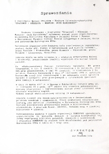 Sprawozdanie z realizacji Małego Projektu - Konkurs literacko-plastyczny "Krakonoš - Rũbezahl - Rzepiór : duch Karkonoszy" [Dokument życia społecznego]