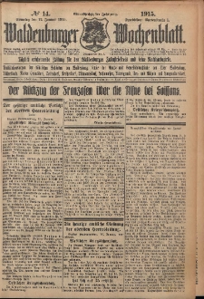 Waldenburger Wochenblatt, Jg. 61, 1915, nr 14