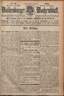 Waldenburger Wochenblatt, Jg. 61, 1915, nr 19