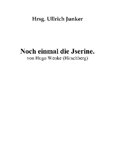 Noch einmal die Jserine [Dokument elektroniczny]