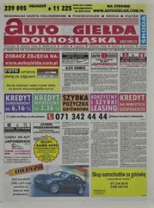 Auto Giełda Dolnośląska : regionalna gazeta ogłoszeniowa, 2005, nr 100 (1340) [31.08]