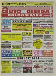 Auto Giełda Dolnośląska : regionalna gazeta ogłoszeniowa, 2005, nr 101 (1341) [2.09]