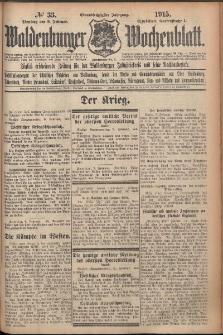 Waldenburger Wochenblatt, Jg. 61, 1915, nr 33