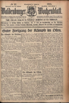 Waldenburger Wochenblatt, Jg. 61, 1915, nr 37
