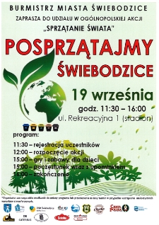 Posprzątamy Świebodzice - plakat [Dokument życia społecznego]
