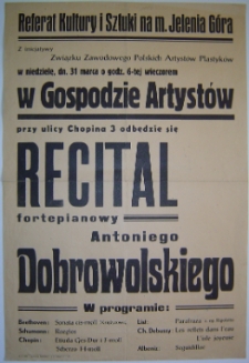 Recital fortepianowy [Dokument życia społecznego]