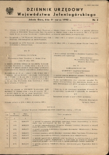 Dziennik Urzędowy Województwa Jeleniogórskiego, 1990, nr 3