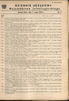 Dziennik Urzędowy Województwa Jeleniogórskiego, 1990, nr 7