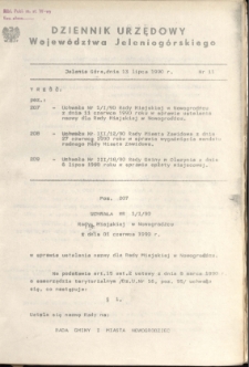 Dziennik Urzędowy Województwa Jeleniogórskiego, 1990, nr 11