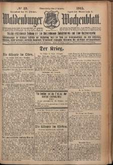 Waldenburger Wochenblatt, Jg. 61, 1915, nr 49
