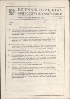 Dziennik Urzędowy Województwa Jeleniogórskiego, 1991, nr 2
