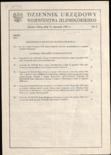 Dziennik Urzędowy Województwa Jeleniogórskiego, 1991, nr 3