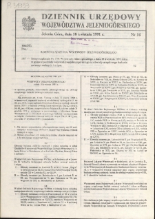 Dziennik Urzędowy Województwa Jeleniogórskiego, 1991, nr 16